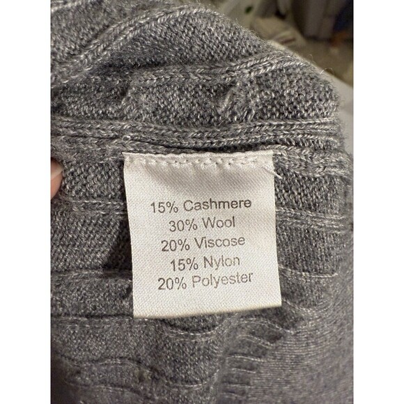 Kallspin Mens Cable Knit Wool cashmere Sweater Preppy Corpcore work Classic - Picture 5 of 5